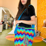 Colombian Bag - Technicolor Cool Chevron