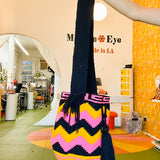 Colombian Bag - Technicolor Pink Onyx Chevron