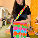 Colombian Bag - Technicolor Rainbow Waves