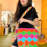 Colombian Bag - Technicolor Rainbow Waves