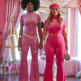 Jagger Jumpsuit in Blush Pink - size: XS