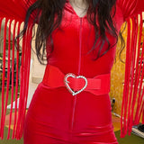 Heart of Glass Belt in Cherry