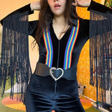 Heart of Glass Belt in Black