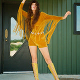 Heart of Gold Fringe Romper