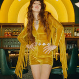 Heart of Gold Fringe Romper