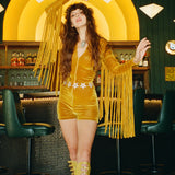 Heart of Gold Fringe Romper