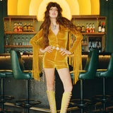 Heart of Gold Fringe Romper