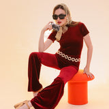 Jagger Jumpsuit in Maroon