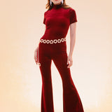 Jagger Jumpsuit in Maroon