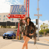 Leopard Fringe Romper