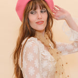 Brigitte Beret in Pink