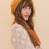 Brigitte Beret in Mustard