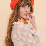 Brigitte Beret in Orange