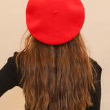 Brigitte Beret in Cherry Red