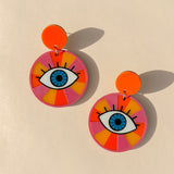 Rainbow Eye Earrings