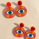 Rainbow Eye Earrings