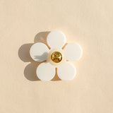 Marigold Brooch in White