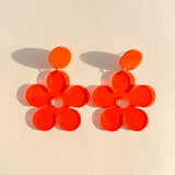 Marigold Earrings in Tangerine