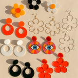 Marigold Earrings in Tangerine