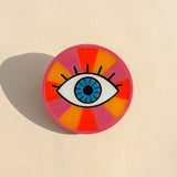 Rainbow Eye Brooch