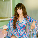 Psychedelic Swirl Fringe Romper
