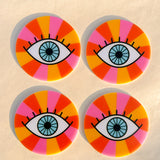 Rainbow Eye Coasters