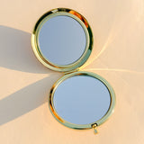 Rainbow Eye Mirror Compact in Gold