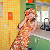 Rust Swirl Sun Hat