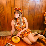 Audrey Mini-Dress in Rust Swirl