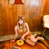 Audrey Mini-Dress in Rust Swirl