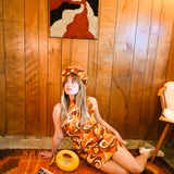 Audrey Mini-Dress in Rust Swirl