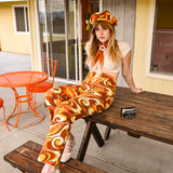 Birkin Pant in Rust Swirl