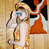 Audrey Mini-Dress in Rust Swirl