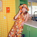 Rust Swirl Sun Hat