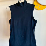 Vintage 1990’s Express Black Sleeveless Mock Neck Shirt - M