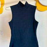 Vintage 1990’s Express Black Sleeveless Mock Neck Shirt - M