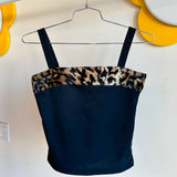 Vintage 1990’s Leopard Black Tank Top - M/L