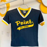 Vintage 1970’s Point All Stars Black Yellow Baby Tee - XS/S