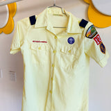 Vintage 1970’s Boy Scouts Butter Yellow Button-Up Shirt - XS/S