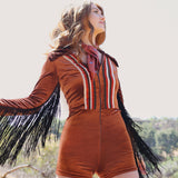 Rainbow Chaser Romper in Chocolate