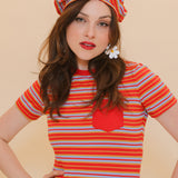 Tomato Stripe Beret