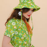 Green Daisy Sun Hat