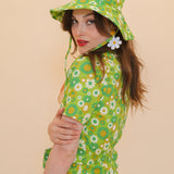 Green Daisy Sun Hat