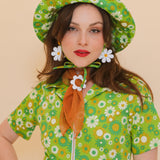 Green Daisy Sun Hat