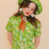 Green Daisy Sun Hat
