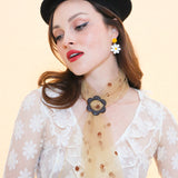 Daisy Scarf Slide in Black