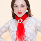 Lover Scarf Slide in Vintage White