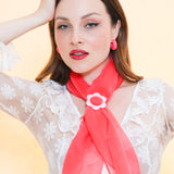 Daisy Scarf Slide in Pink
