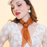 Daisy Scarf Slide in Tortoise