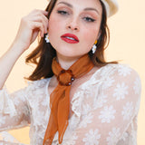Daisy Scarf Slide in Tortoise